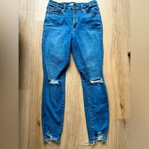 Good American Blue Distressed Jeans